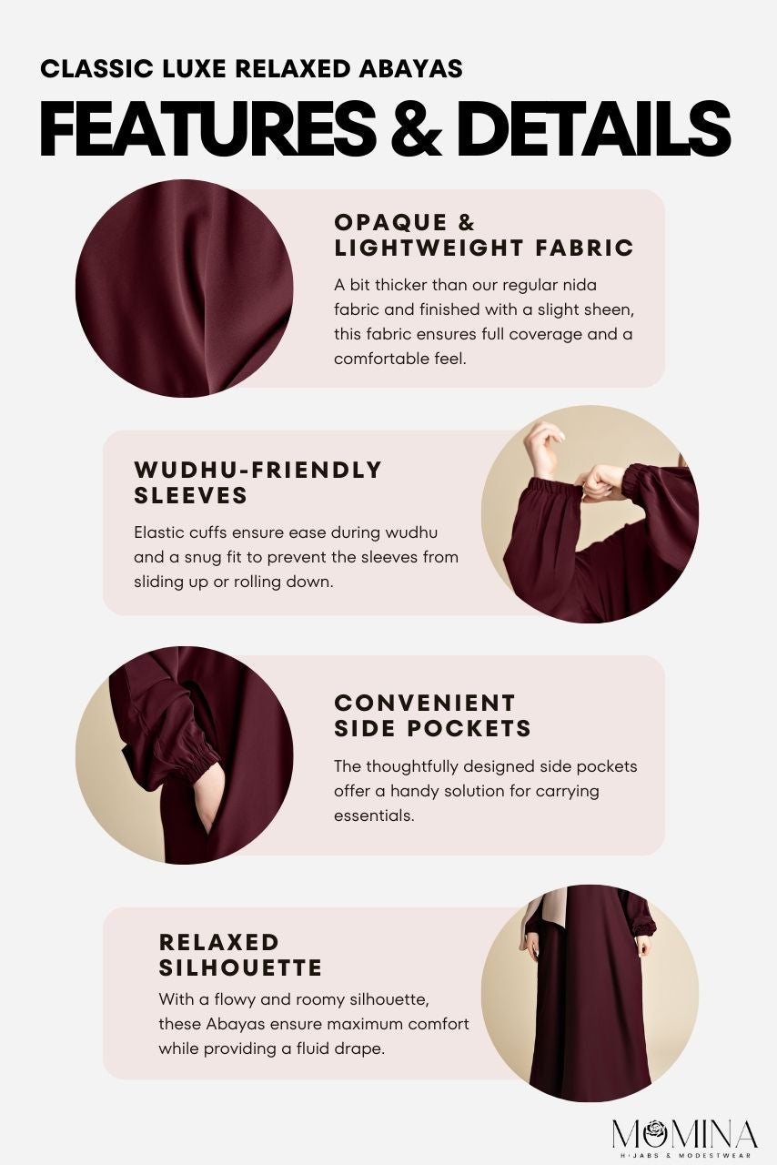 Classic Luxe Relaxed Abaya - Barakah