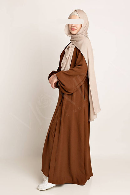 Amani Textured Abaya Set - Canyon