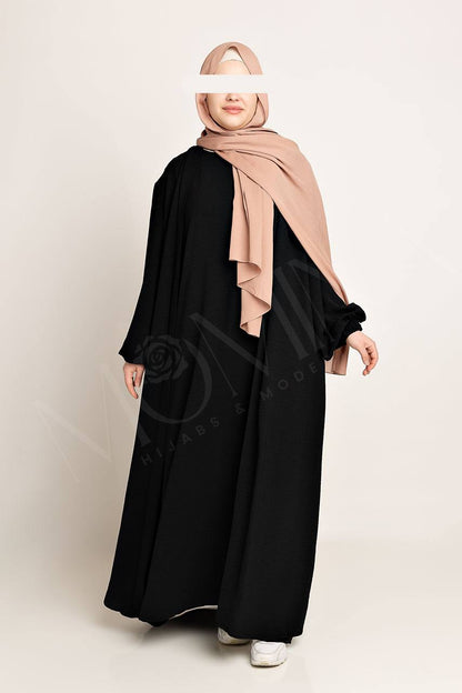 Amani Textured Abaya Set - Smolder