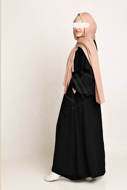 Amani Textured Abaya Set - Smolder