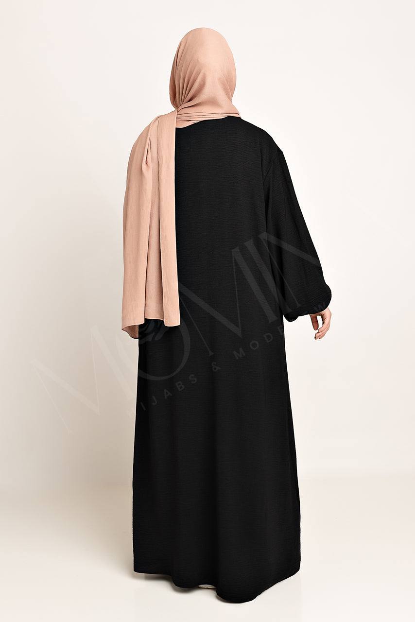 Amani Textured Abaya Set - Smolder