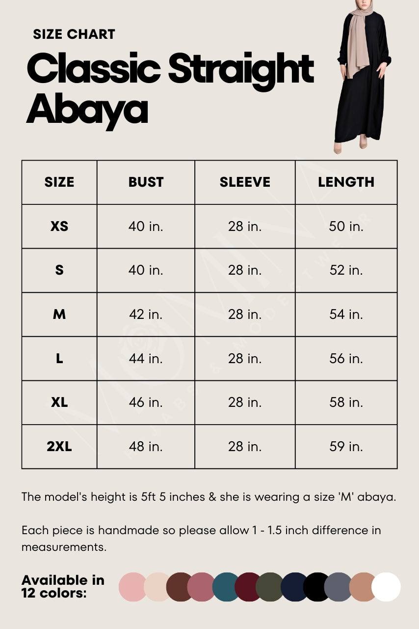 Classic Straight Abaya - Khadijah